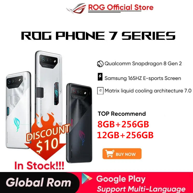 ASUS-Smartphone ROG Phone 7 et 7 UlOscar, téléphone de jeu 5G, Snapdragon 8, Isabel 2, 2023Hz AMOLED, 165 mAh, charge rapide 65W, nouveau, 6000