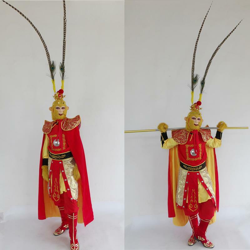 Reis Naar De West Sun Wukong Kostuum Volwassen Full Set Combat Kleding Podiumvoorstelling