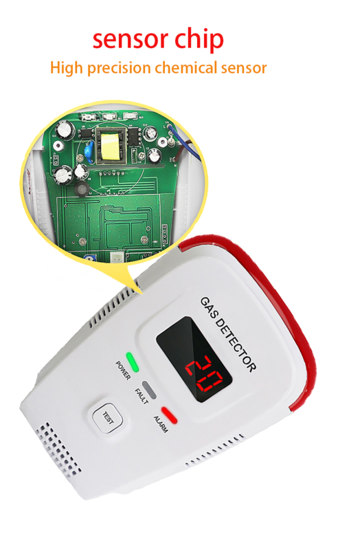 Detektor de Gas LPG Methan natürliche Leckage Sicherheits alarm Allarme Casa Leck Home Sensor Sicherheits schutz mit Sprach aufforderung