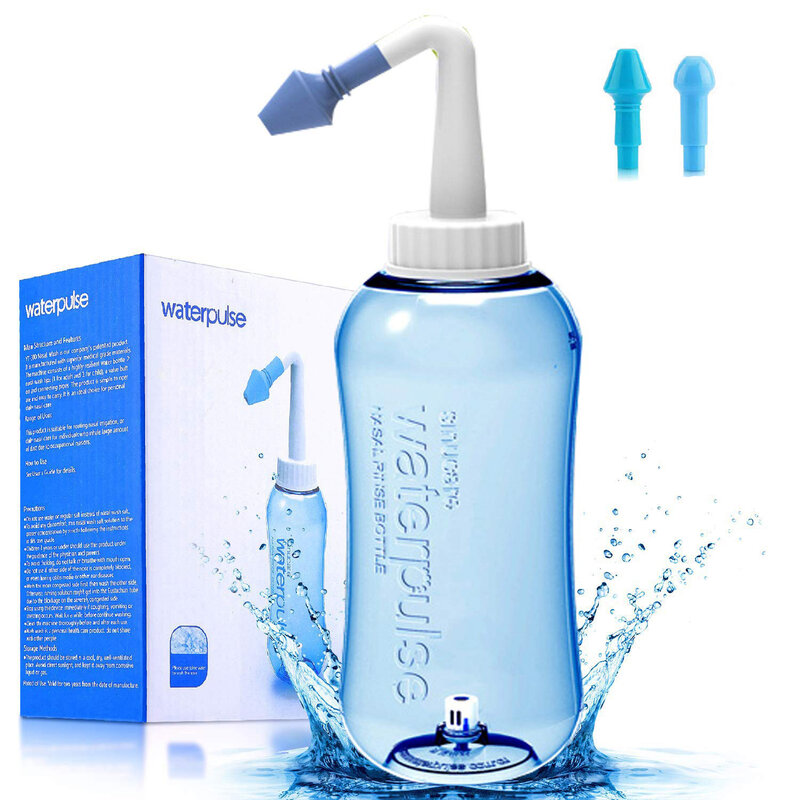 Botella de enjuague Nasal Waterpulse, limpiador de enjuague Nasal, riego Nasal, evita la rinitis alérgica, 300ml