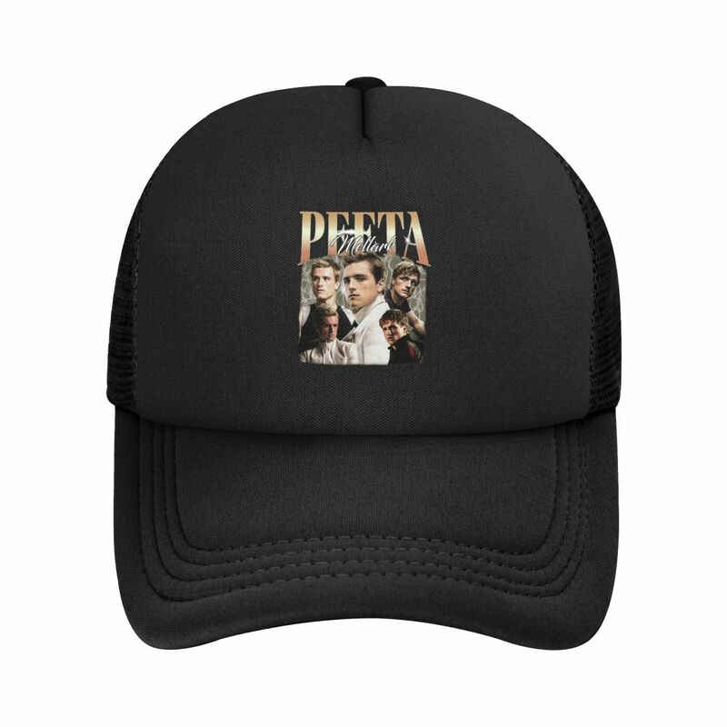 Peeta Mellark topi bisbol Vintage, topi jaring, topi kegiatan luar ruangan uniseks