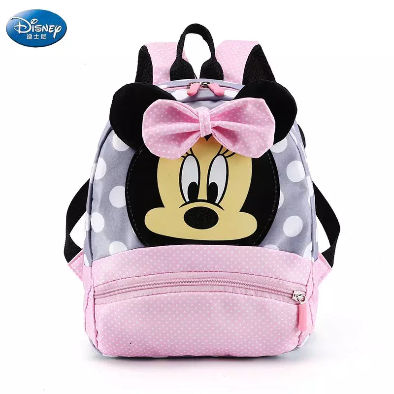 MINISO Disney-mochila de dibujos animados para bebé, niño, niña, Minnie, Mickey Mouse, mochila escolar para niños, regalo para niños