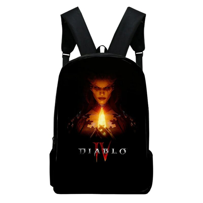 Diablo IV-mochila de Anime Harajuku para adultos y niños, morral de día para la escuela, Unisex