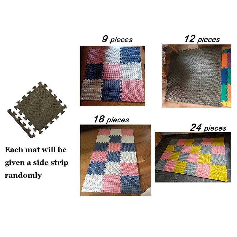 20 buah tikar lantai untuk anak-anak tebal tikar bermain bayi karpet tikar Puzzle EVA busa karpet aktivitas kamar anak-anak tikar untuk bayi 30x30cm