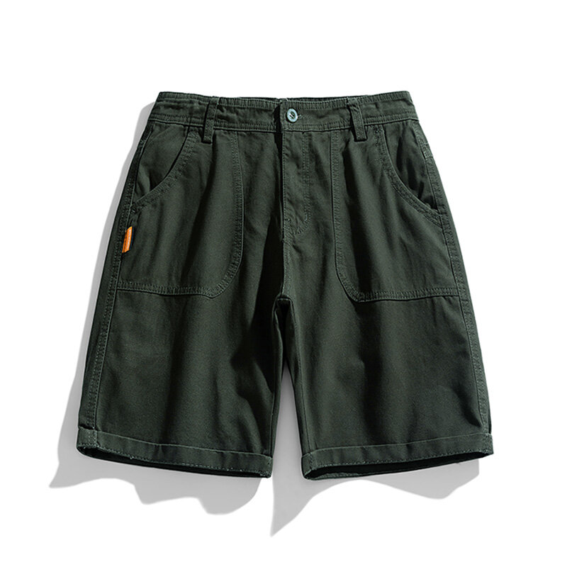 Pantaloncini da Safari estivi maschili sottili e traspiranti al ginocchio pantaloncini da uomo Casual solidi giornalieri pantaloncini larghi in stile giapponese per M