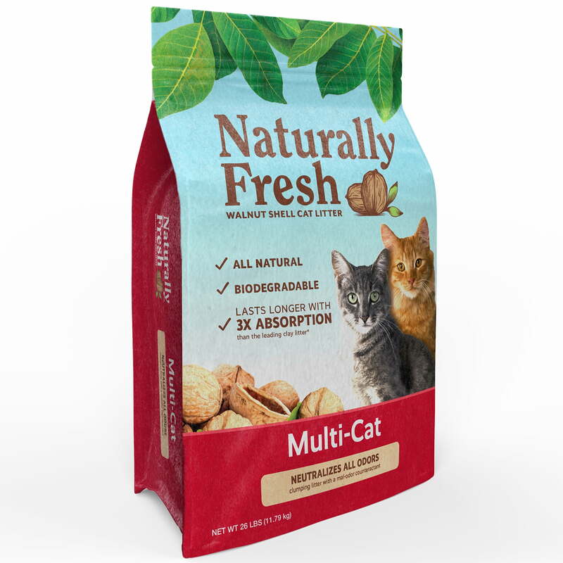 Litière multi-chats naturellement fraîche, litière rapide à base de brochures, sac de 26 lb