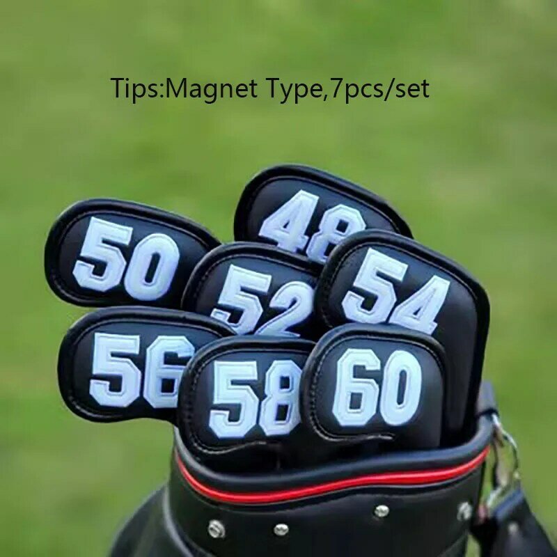 New Golf Wedge Cover Magnetic Buckle Golf  Headcover Waterproof PU Leather Golf Cover 48 50 52 54 56 58 60 Golf Club accessories