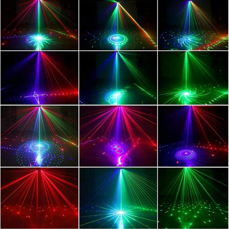 9 Lens Laser Stage Light Scan Light Personalised LED Light 9-Eye RGB DMX Scan Projector Colorful KTV Bar Laser Stage Light Disco