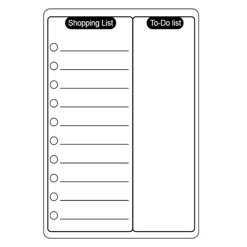 Notatka planisty tygodnia naklejka magnetyczna w planie notatnika lista zakupów magnetyczna naklejki na lodówkę Plan pracy na tablicy