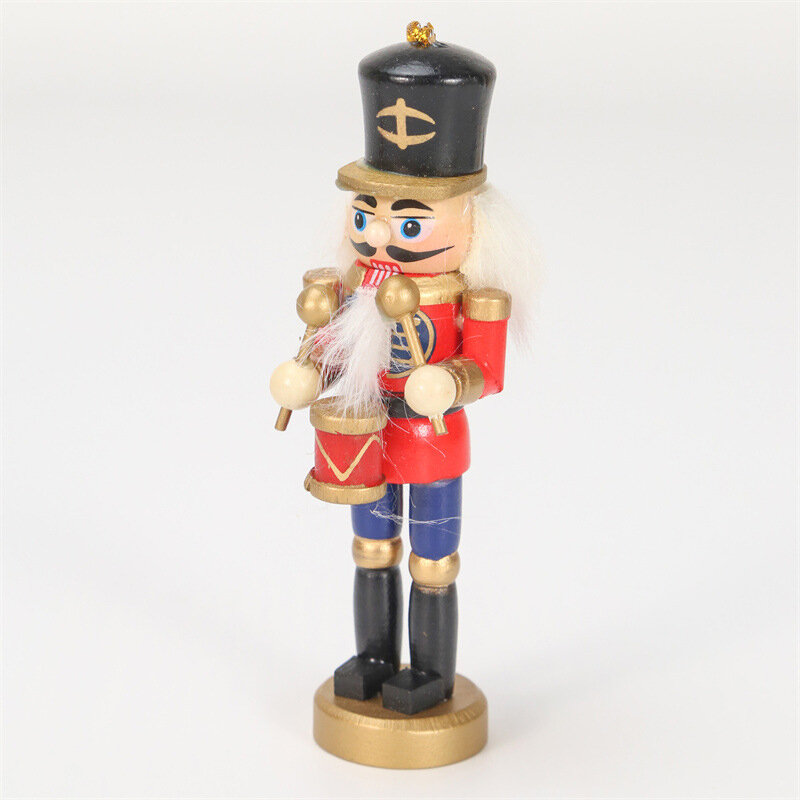 Adornos de marionetas de Cascanueces miniaturas, decoración de escritorio, muñecas de banda de soldados de nueces de dibujos animados, 12cm