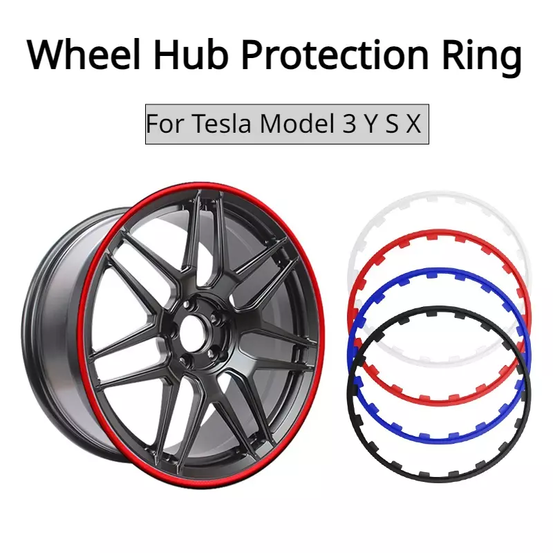 Защитное кольцо для ступицы колеса Tesla Model 3 Y S X, защитные кольца для автомобильных ободов, защитные полосы для колесных ободов 16/17/18/19/20/21 дюймов