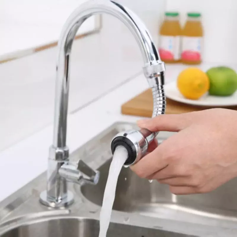 Keuken Rvs Kraan Douche Water Saver Verlengd 360 Graden Draaiende Kranen Anti-Splash Sprinkler Spray Extender
