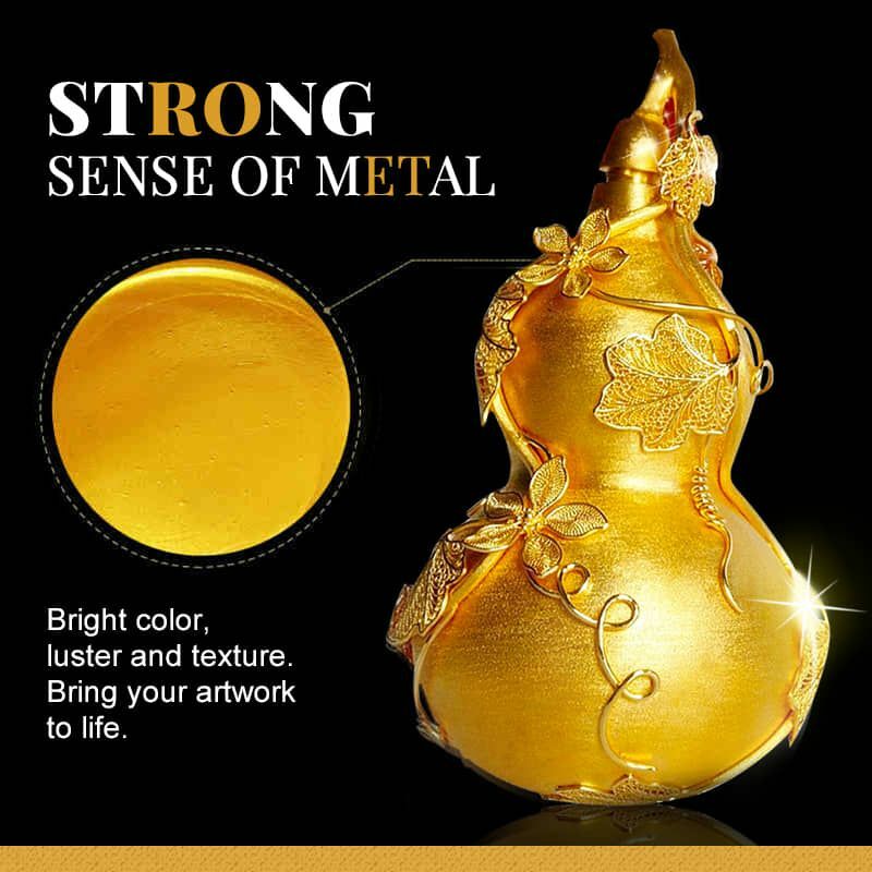 100g Water-based Glitter Bronzing Paint metallic paint, for wood, gold statue, furniture gold paint, safe, non-toxic gold foil