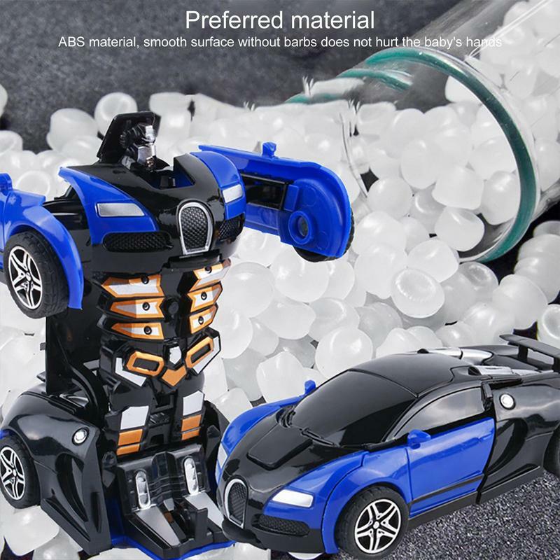 Jouets de transformation de voitures pour tout-petits, jouets de déformation de voiture robot, figurines d'action, jouets pour garçons, dos côtelé, 2 en 1