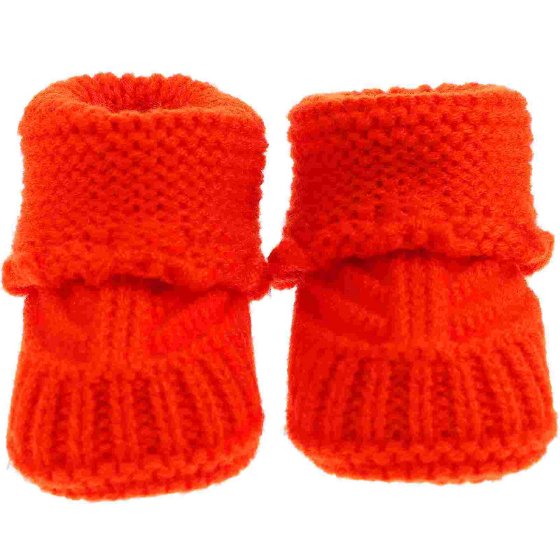 Костюм для ботинок вязаная обувь пряжа для новорожденных девочек Толстая зимняя обувь для малышей