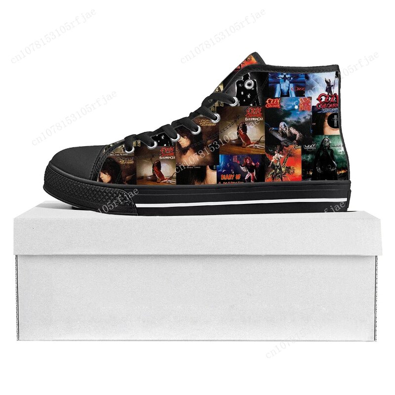 Ozzy Osbourne Metall Rock Sänger Pop High Top hochwertige Turnschuhe Herren Damen Teenager Leinwand Sneaker Paar Schuhe benutzer definierte Schuh