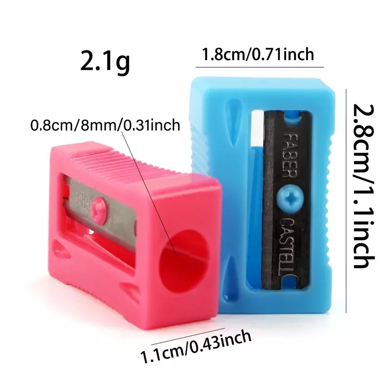 1/10 pezzi portatile color caramella, senza viti all-in-one mini temperamatite in plastica a foro singolo 229A