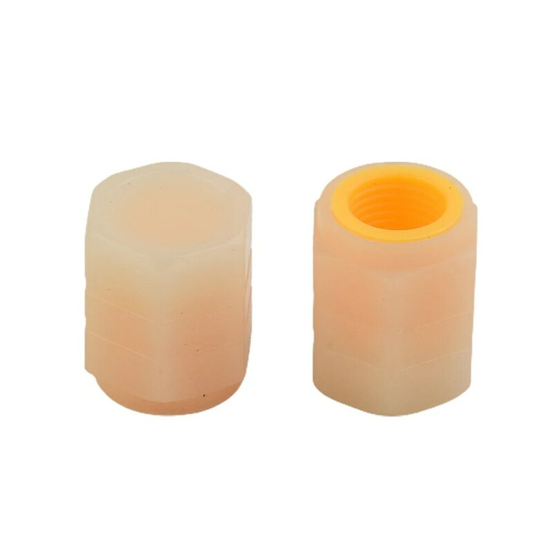 Durable For Cars/motorcycles/SUV/trucks/buses Car Tire Valve Cap Replacement Shining Car Universal Waterproof Yellow