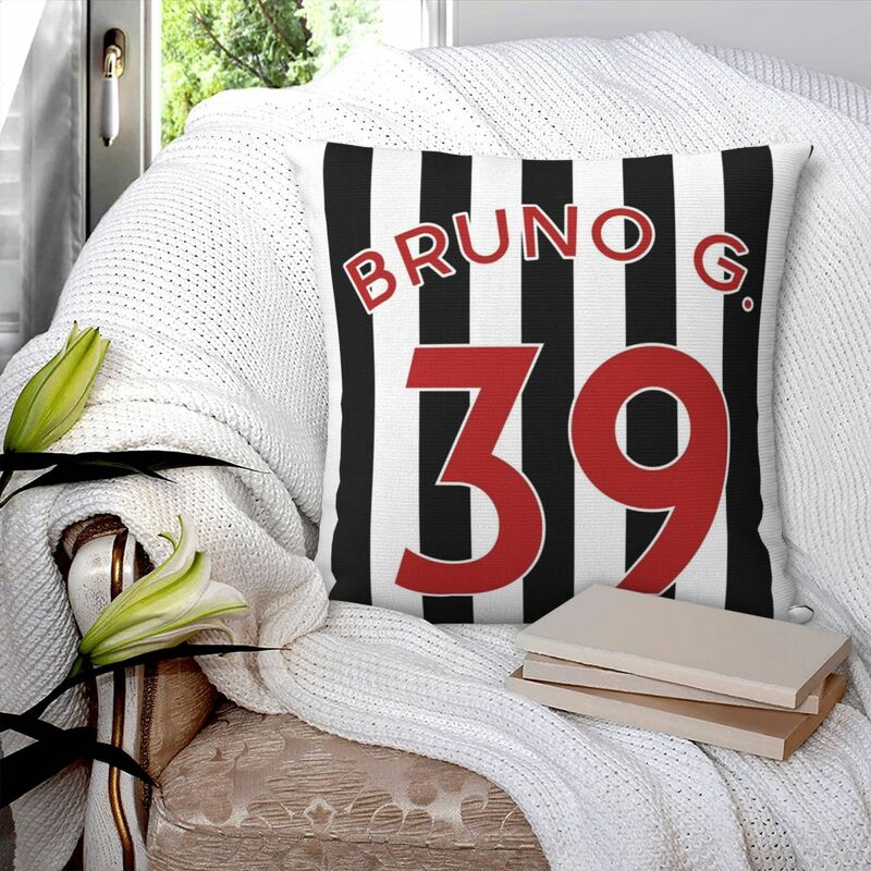 Bruno Guimaraes-funda de almohada cuadrada de Newcastle 39, decoración de cojín de poliéster, cómoda, para sofá del hogar