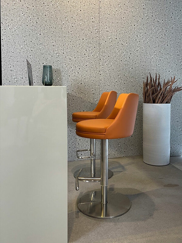 Tabouret de Bar observateur et Moderne de Style Nordique, Chaise Haute Rotative pour Petit Appartement