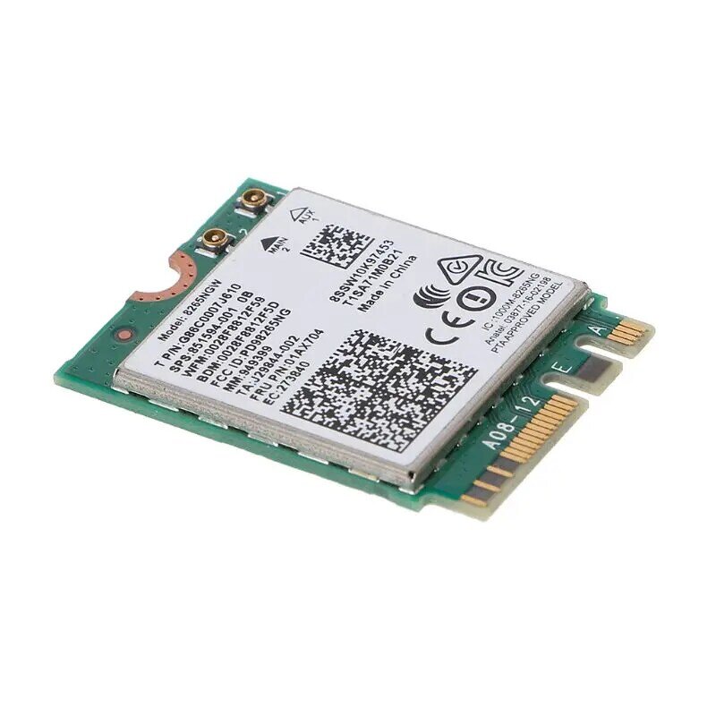 Dual Band Wifi Card ไร้สาย NGFF สำหรับ Intel 8265 AC AC8265 8265NGW M.2 2.4/5GHz Dropship
