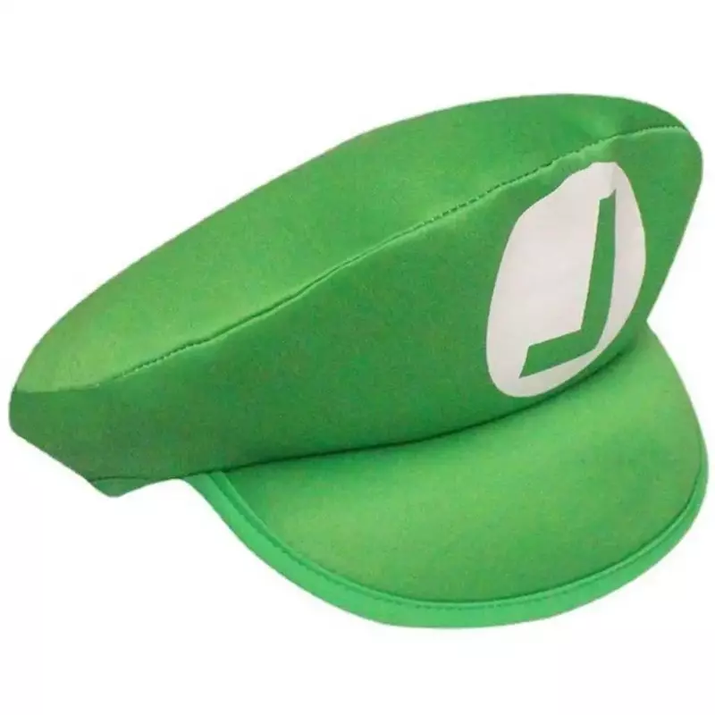 Super Mario Red Green Cap Cosplay Cartoon cappelli con baffi berretti Unisex Cos puntelli costumi per feste accessori