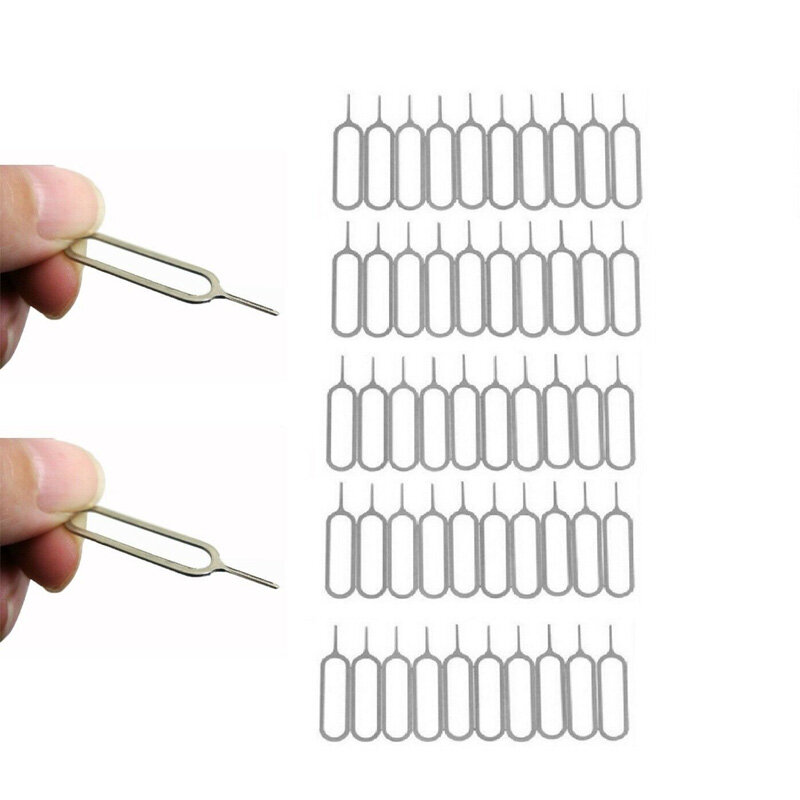 100/50/10/1pcs vassoio per SIM Card Eject Pin strumento di rimozione dell'espulsore per iPhone ipad Samsung Xiaomi Universal SIM Card Opener Needle
