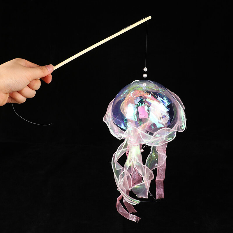 Lámpara de medusas portátil para decoración del hogar, ambiente de habitación de niña, lámpara de noche divertida para dormitorio, 1 unidad