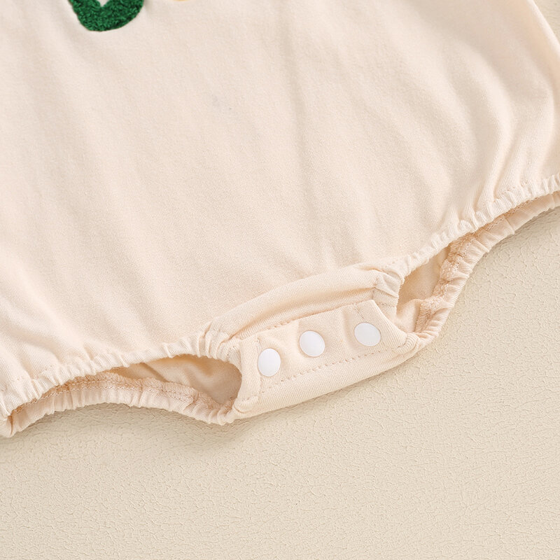 VISgogo-رومبير للأولاد حديثي الولادة مع تطريز بحروف ، بدلة جسم بأكمام قصيرة ، رقبة مستديرة ، بدلة لعب ملونة ، صيف