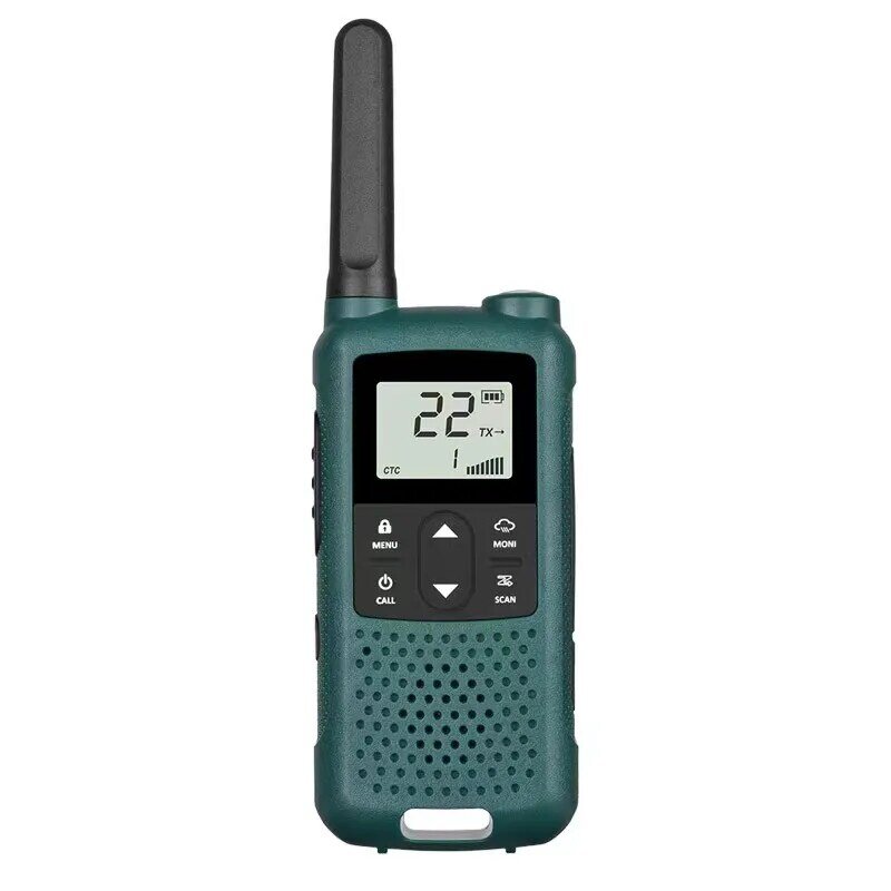 Baofeng-Mini walkie-talkie BF-T22, transmisor de Radio de largo tiempo en espera, USB, 16 canales, Hotel, Camping, 1 piezas