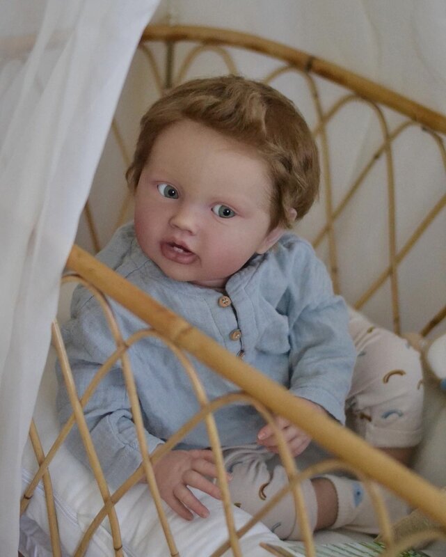FBBD-Custom Made Reborn Baby Doll, Lottie com Cabelo Enraizado à Mão, DIY Parte Acabada Boneca, Presente de Natal, 24"