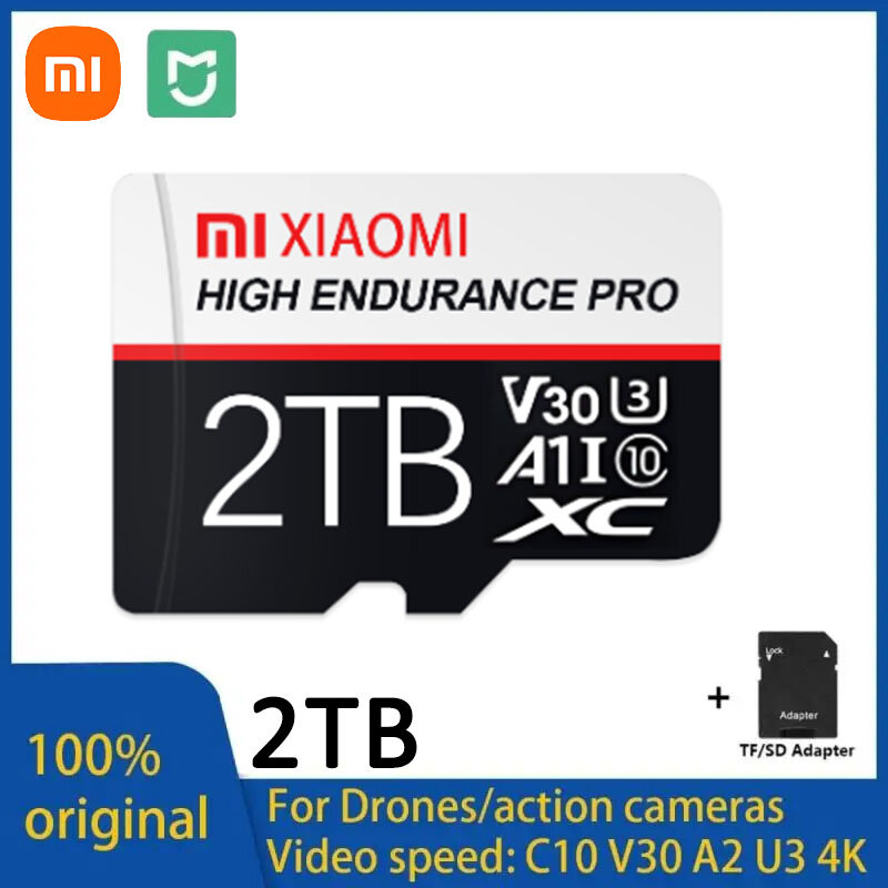 MIJIA Xiaomi 2TB Micro TF SD Card 1TB 256GB 128GB SD Card 64GB Class 10 Mini Memory Card For Camera/Phone Extended Memory