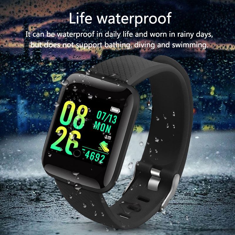 Reloj inteligente deportivo de silicona para hombre y mujer, pulsera electrónica, resistente al agua, para Android e iOS, 2022
