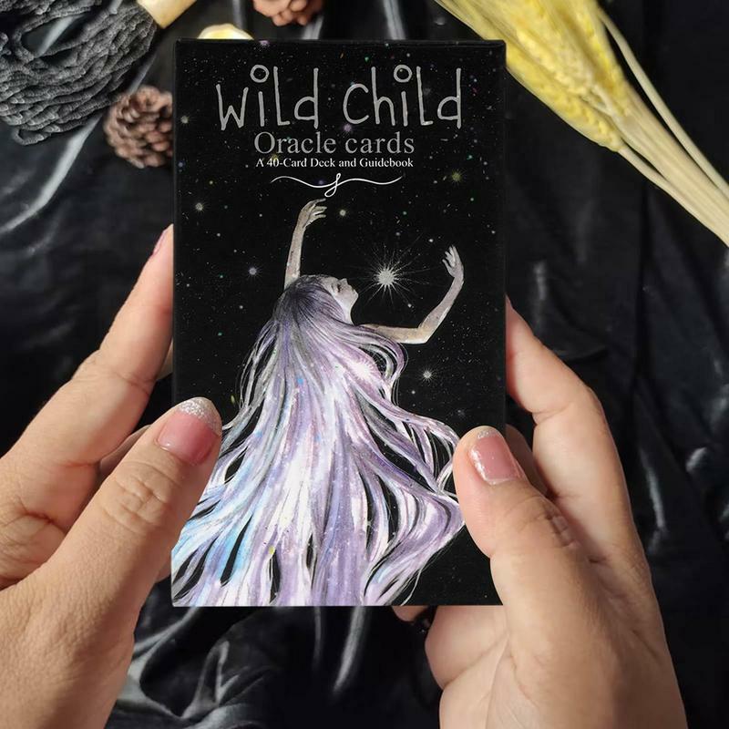 Wild child oracle 40 buah permainan kartu kartu oracle Indie dengan ilustrasi indah mainan permainan kartu tarot