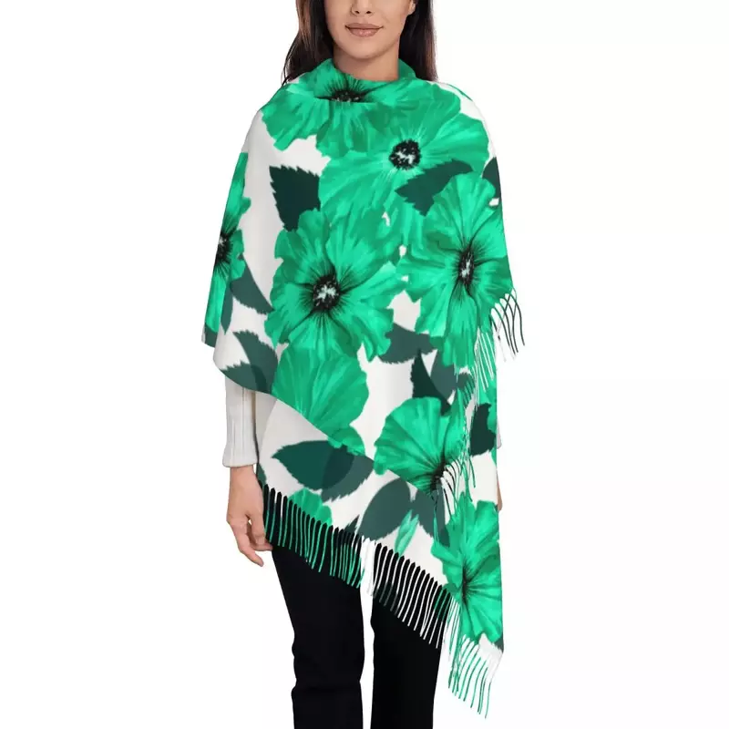 Flower Women's Tassel Shawl Scarf Fashion 