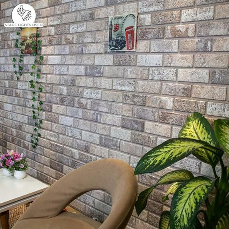 Os painéis de parede decorativos do tijolo 3D para a sala de estar, isolam para a cozinha e o banheiro, bloco bege do sonho, fácil instalam, 10, 53 pés quadrados