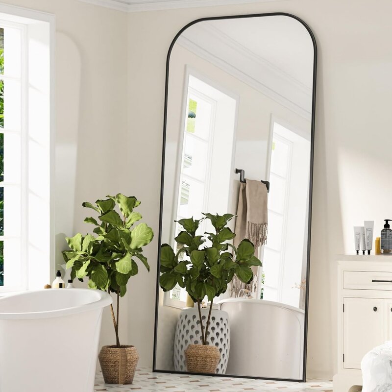 Antok-comprimento total Oversized Floor Mirror, Independente Grande Espelho, Chão arqueada Standing Espelho, 71x28 em