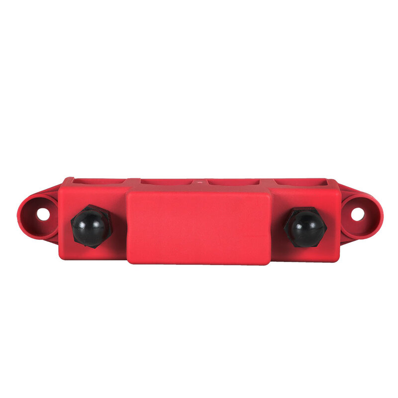 Red Cover Busbar 3/8" 250 amp 12v 4 Way Terminal Junction Block
