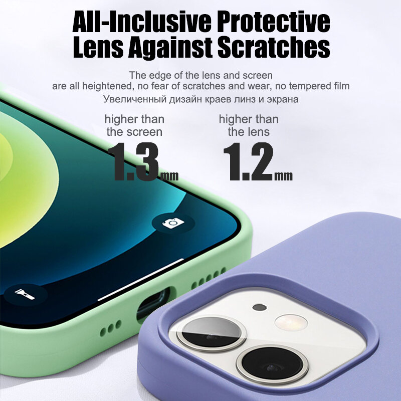 Luxury Liquid Silicone Case For iPhone 15 14 13 12 11 Pro Max Case For iPhone 13 12 mini X XR XS MAX 8 7 Plus Shockproof Cover