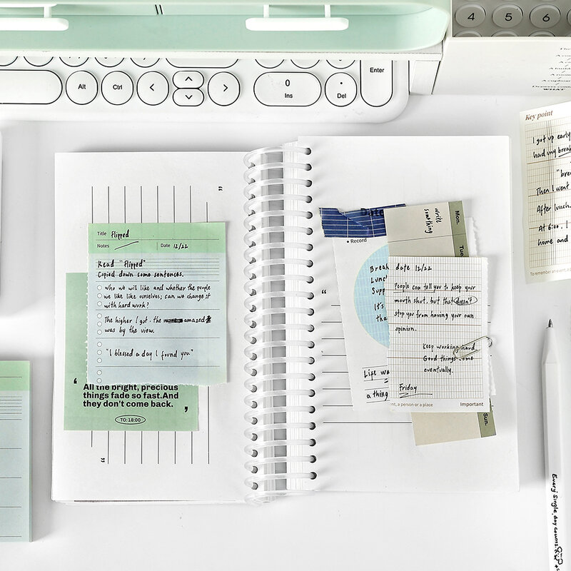الحياة اليومية في سلسلة الكتابة ، حزمة مواد البساطة الإبداعية ، وسادة مذكرة ورقية ، 4 حزم لكل مجموعة