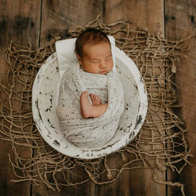 Newborn fotografia koc zdjęcie dziecka rekwizyty zestaw ramka Studio tło miękkie kokon dla 0-3 miesięcy dziecko