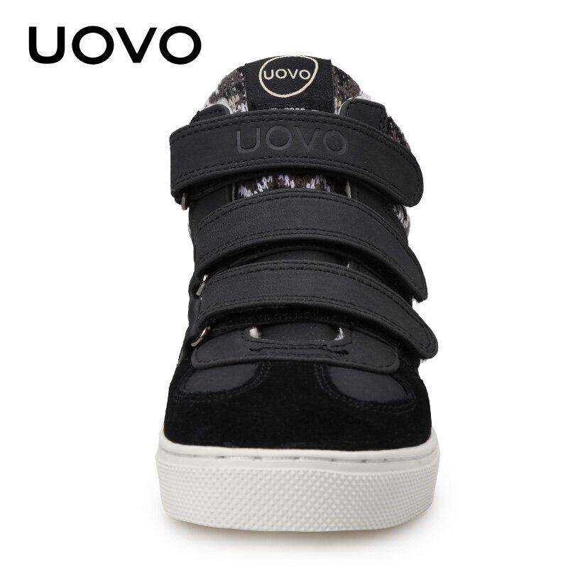 UOVO брендовые зимние кроссовки для детей модная теплая спортивная обувь для детей для больших мальчиков и девочек повседневная обувь размер 30-39
