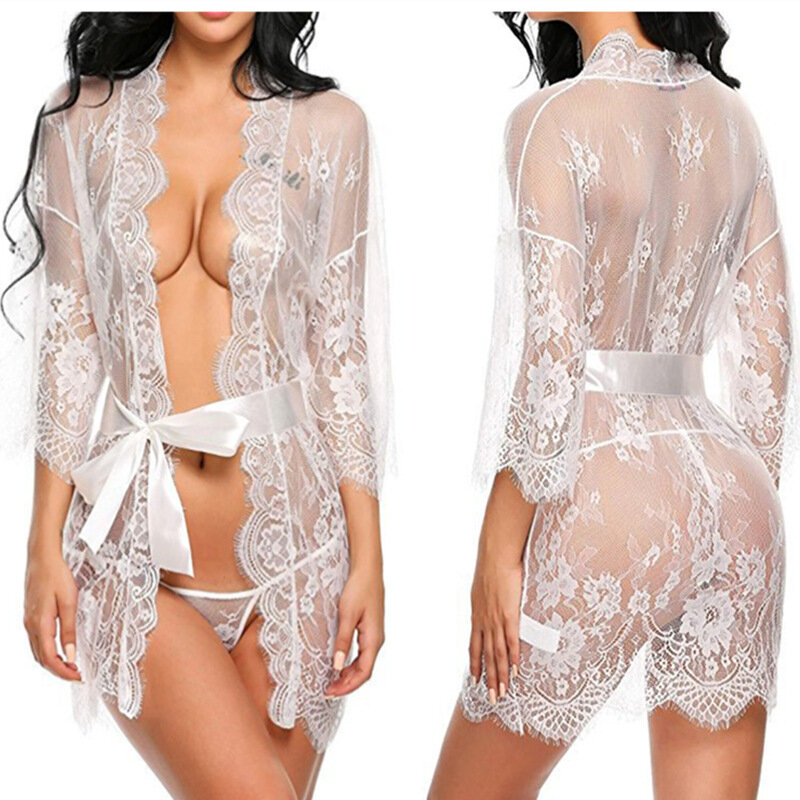 2023 Woman Erotic Pajamas Lace Nightwear Sex Clothes Babydoll Erotic Transparent Dress Sexy Lingerie Hot Sleepwear Sexy Lingerie