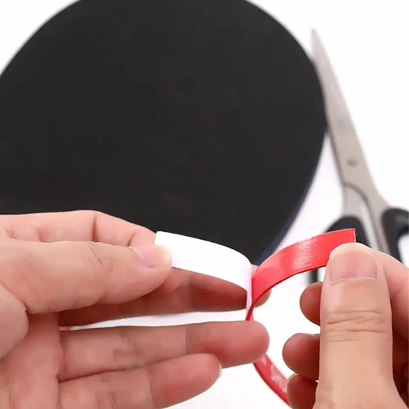Nastro di protezione del bordo del pipistrello da Ping Pong Super spesso supporto adesivo mazze da Ping Pong adesivo Anti-collisione con striscia di bordo della racchetta