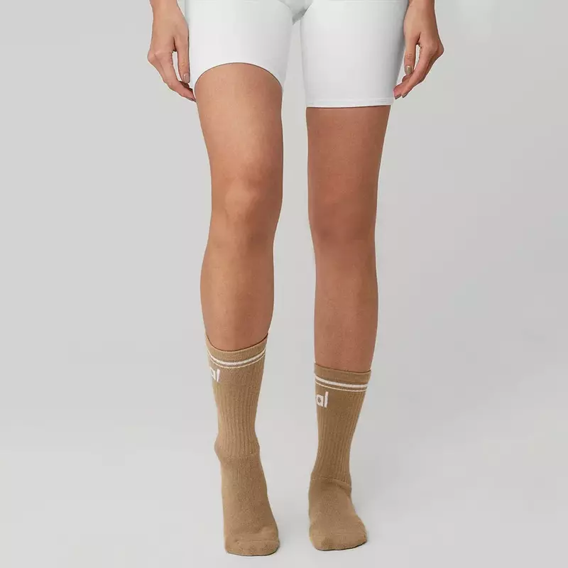 AL Fashion kaus kaki gaya uniseks Throwback santai Yoga kaus kaki katun panjang tabung stoking olahraga empat musim kaus kaki Yoga