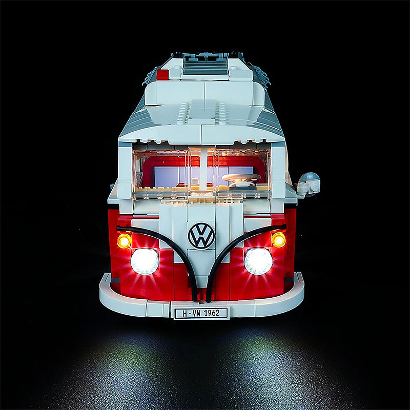 Lego-volkswagen t1 caravana, compatível com 10220, sem módulos