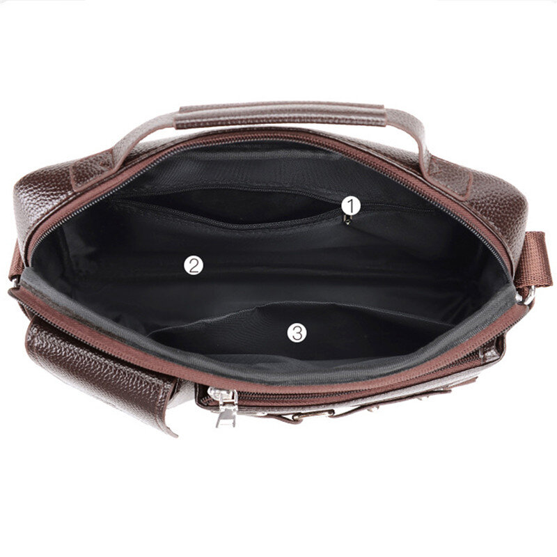 2022 New Men Shoulder Bag for 10.4" Ipad PU Leather Business Handbags Men Messenger Bags Fashion Man Crossbody Bag