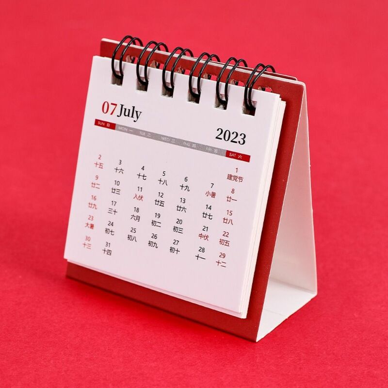 Mini calendrier de bureau debout, calendrier à rabat pour la planification et l'organisation, 03 et Schedule, 2024