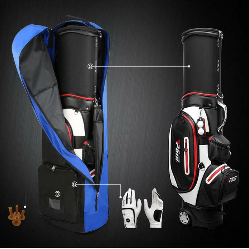 Tas Golf berpergian roda kapasitas besar tas pesawat Golf praktis tahan lama tas Golf Club alat penyimpanan kantong pas untuk pria wanita