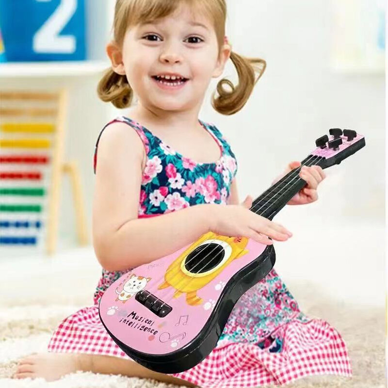 Мини укулеле игрушка гитара обучающий инструмент игрушка для мальчиков девочек игрушки детские подарки